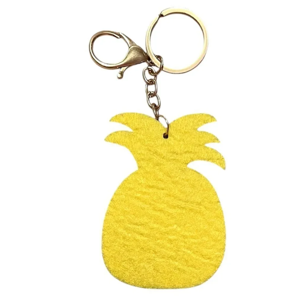 Large Sparkly Pineapple Keychain Bag Charm